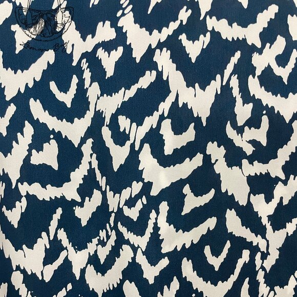 DKNYC / Abstract Pattern Short Sleeve Top Tunic  / Dark Blue White Color/ Size S - Picture 5 of 6